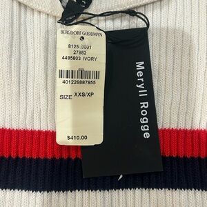 Ivory and Red Women's Top